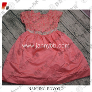 Pink poncho princess dress,middle of pearl decoration